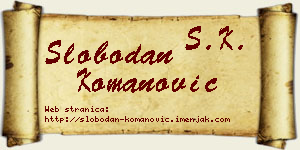 Slobodan Komanović vizit kartica